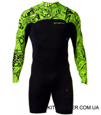 Гидрокостюм Mystic Empire 3/2 D/L Longarm Shorty Black/Green