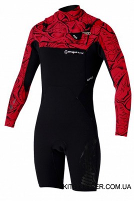 Гидрокостюм Mystic Empire 3/2 D/L Longarm Shorty Black/Red