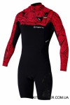 Гидрокостюм Mystic Empire 3/2 D/L Longarm Shorty Black/Red