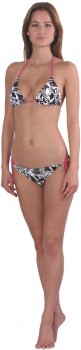 Черно-белый купальник с розовыми завязками Mystic 2011 Bikinis Cosmos Barbery Pink
