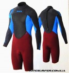 Гидрокостюм Mystic 2016 Star 3/2 D/L Longarm Shorty flatlock Bordeaux
