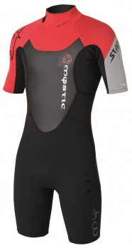 Короткий гидрокостюм Mystic Star 3/2 D/L Shorty Black/Red