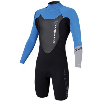 гидрокостюм мужской, Mystic Star 3/2 D/L Longarm Shorty Black/Blue