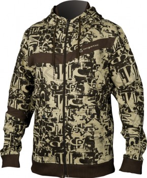 Mystic Sweats Spinloop Twill Brown - коричневая мужская толстовка на молнии 